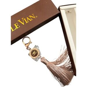 Le Vian Rose Gold Tassel Charm Keychain Bag Charm Accessory